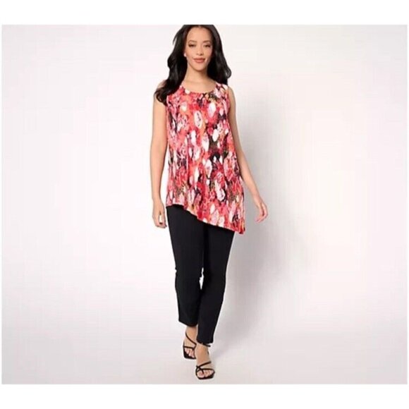 Attitudes By Renee Regular Asymmetrical Tank With Slim Ankle Pants‎ Size XS - Picture 1 of 15